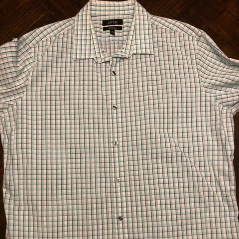 Apt. 9 Men Plaid Shirt Stretch Slim Fit